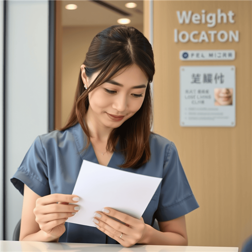 dioクリニックの上司に辞表を提出する女性スタッフ